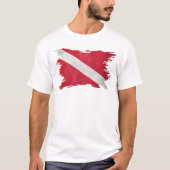  stijl scuba vlag. Omlaag schuiven T-shirt (Voorkant)