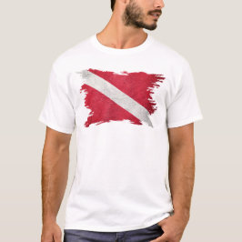  stijl scuba vlag. Omlaag schuiven T-shirt
