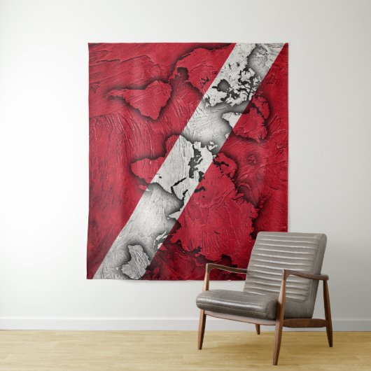  stijl scuba vlag. Omlaag schuiven Wandkleed (In situ)