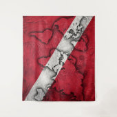 stijl scuba vlag. Omlaag schuiven Wandkleed (Voorkant)