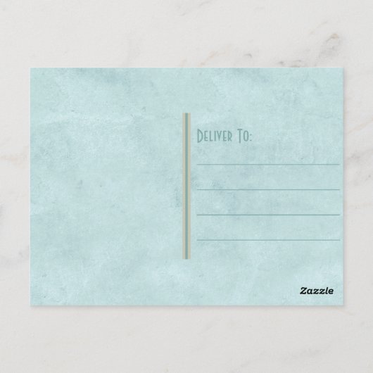  stijl Seashell & Blue Lace Briefkaart (Achterkant)