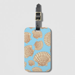 stijl Seashell Patroon Bagagelabel