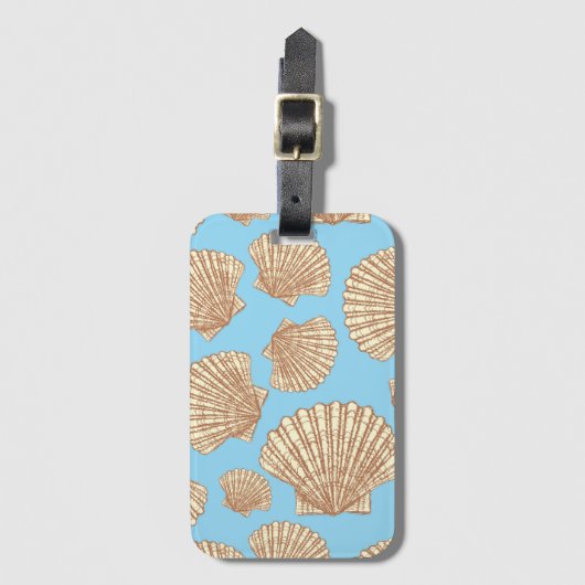  stijl Seashell Patroon Bagagelabel (Voorkant (verticaal))
