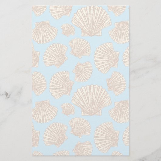  stijl Seashell Patroon Briefpapier (Voorkant)