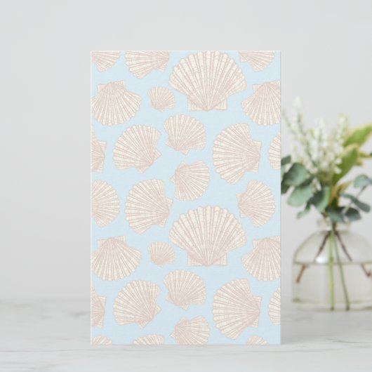 stijl Seashell Patroon Briefpapier (Staand voorkant)