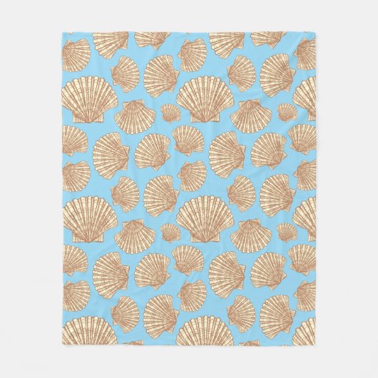  stijl Seashell Patroon Fleece Deken (Voorkant)