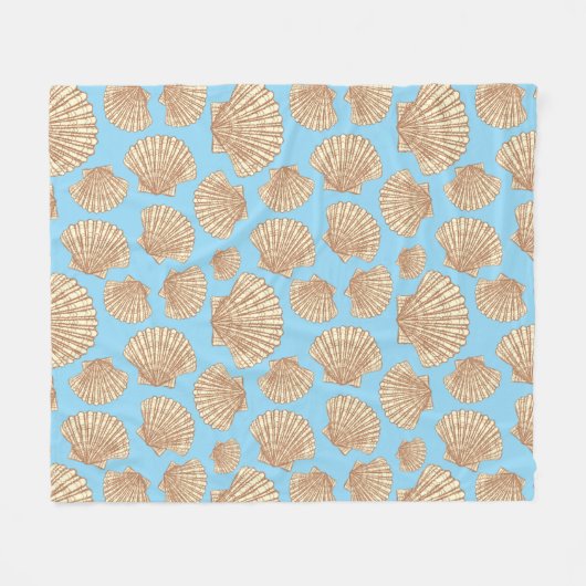  stijl Seashell Patroon Fleece Deken (Voorkant (Horizontaal))