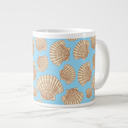 stijl Seashell Patroon Grote Koffiekop (Voorkant rechts)