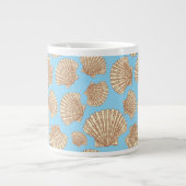 stijl Seashell Patroon Grote Koffiekop (Voorkant)