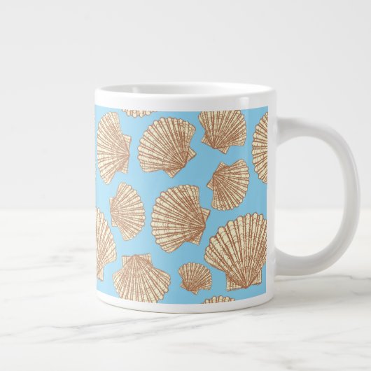  stijl Seashell Patroon Grote Koffiekop (Rechts)