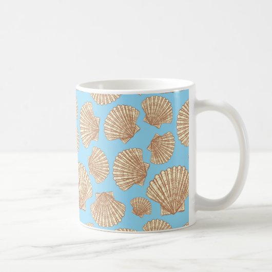  stijl Seashell Patroon Koffiemok (Rechts)
