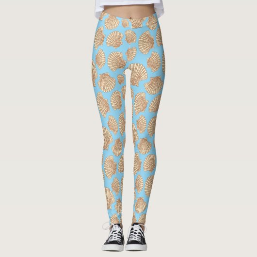stijl Seashell Patroon Leggings (Voorkant)