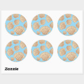 stijl Seashell Patroon Ronde Sticker (Vel)