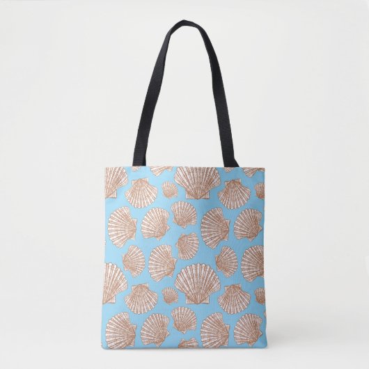 stijl Seashell Patroon Tote Bag (Voorkant)