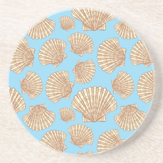 stijl Seashell Patroon Zandsteen Onderzetter (Voorkant)