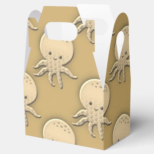  stijl Sepia Baby Octopus Bedankdoosjes (Geopend)