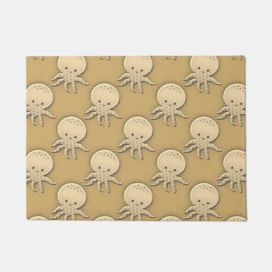  stijl Sepia Baby Octopus Deurmat (Voorkant)