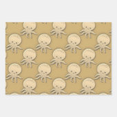 stijl Sepia Baby Octopus Patroon Inpakpapier Vel (Voorkant 3)