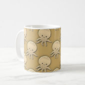  stijl Sepia Baby Octopus Patroon Koffiemok (Voorkant links)