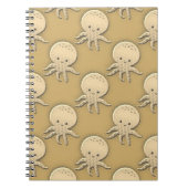  stijl Sepia Baby Octopus Patroon Notitieboek (Voorkant)