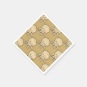 stijl Sepia Baby Octopus Patroon Servet (Hoek)
