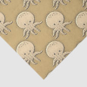 stijl Sepia Baby Octopus Tissuepapier (Detail)