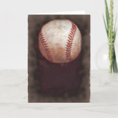 Stijl Sepia Baseball Kunstwerk Kaart (Voorkant)