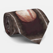 Stijl Sepia Baseball Kunstwerk Stropdas (Opgerold)
