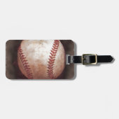  Stijl Sepia Baseball Kunstwerk Tas Labels (Voorkant horizontaal)