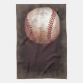Stijl Sepia Baseball Kunstwerk Theedoek (Verticaal)