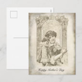  stijl Sepia Moederdag Feestdagenkaart (Voorkant / Achterkant)