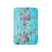  stijl Shabby Chic Florals op blauw Badmat (Voorkant Verticaal)