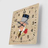 -stijl sigaar roker ronde wandklok (Hoek)