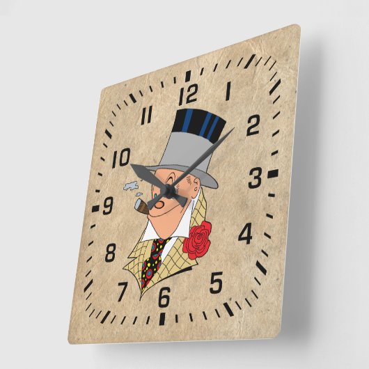 -stijl sigaar roker ronde wandklok (Hoek)