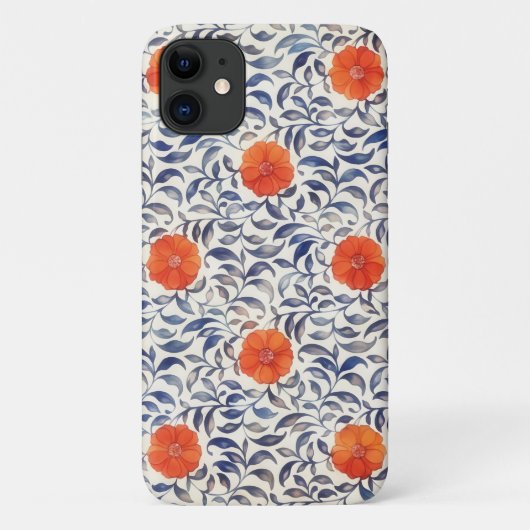  Stijl Sinaasappel Bloem Bloemen Art Phone Case (Achterkant)