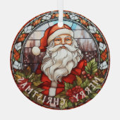  Stijl Sinterklaas Ornamenten, Kerstmis Glas Ornament (Achterkant)
