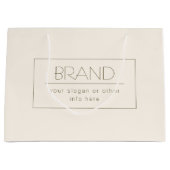 Stijl sjabloon bewerkbaar | Off-white & donkerbrui Groot Cadeauzakje (Voorkant)