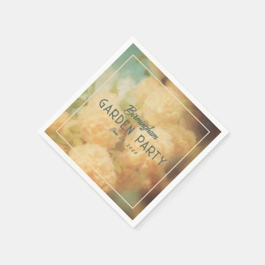  stijl Snowball Flowers Garden Party Napkin Servet (Hoek)