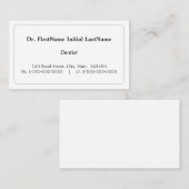  Stijl Specialistisch Visitekaartje van de Gezondh (Voorkant / Achterkant)