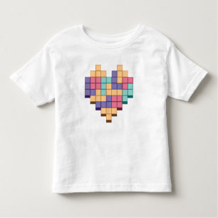 Stijl spelhartritme blokkeren kinder shirts