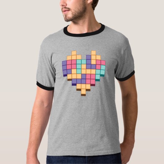 Stijl spelhartritme blokkeren t-shirt (Voorkant)