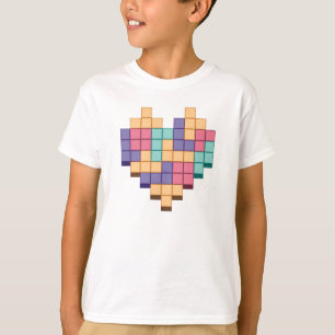 Stijl spelhartritme blokkeren t-shirt
