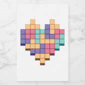 Stijl spelhartritme blokkeren voedselcontainer etiket (Enkel label)