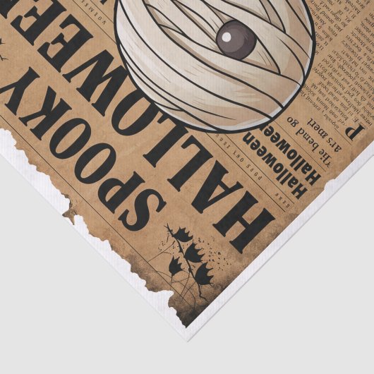  stijl Spooky Halloween krant Mummy Tissuepapier (Detail)