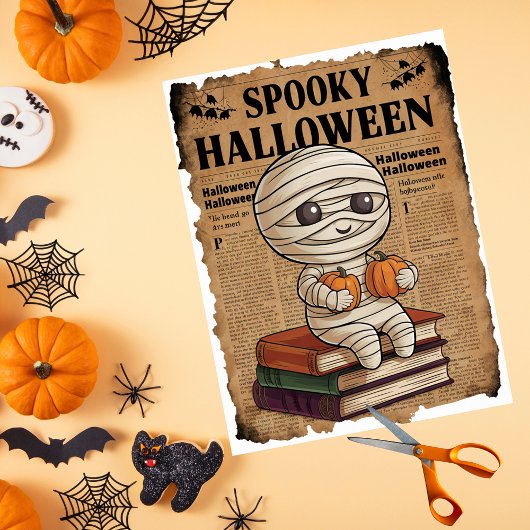 stijl Spooky Halloween krant Mummy Tissuepapier