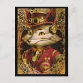 Stijl Steampunk Fox Briefkaart (Voorkant)