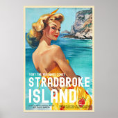  stijl Stradbroke Island Travel Poster (Voorkant)