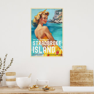  stijl Stradbroke Island Travel Poster