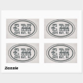 stijl strand Cape May NJ Label Stickers (Vel)