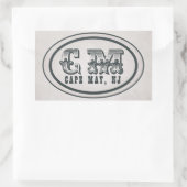 stijl strand Cape May NJ Label Stickers (Tas)